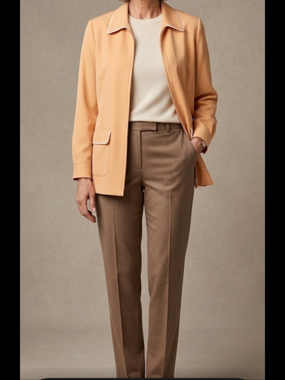 TALBOTS GOLD CARAMEL JACKSON SIZE: 16
